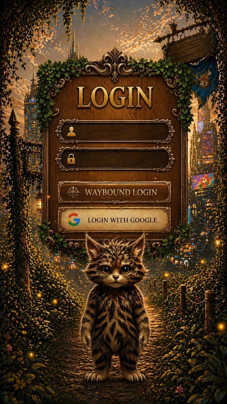 Login screen